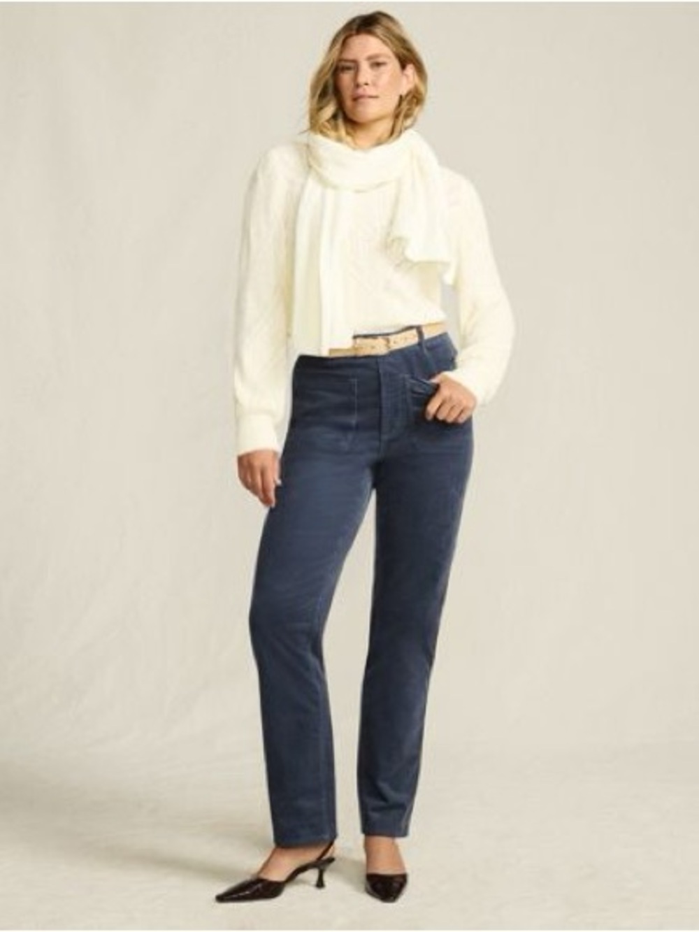 Women's Corduroy High Rise Rail Straight Leg Pants